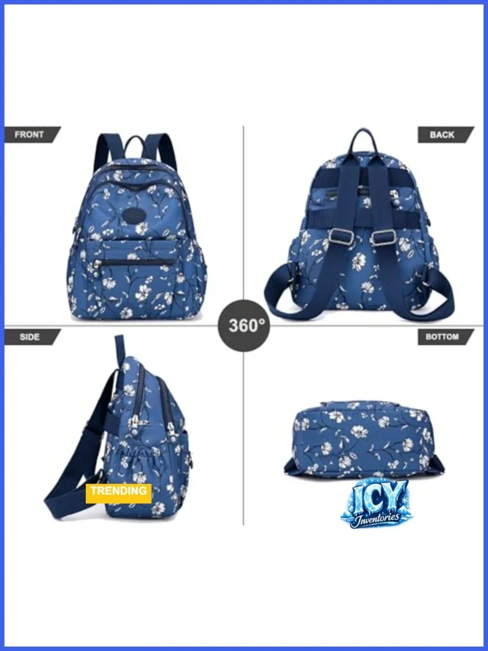 Women's Water-Resistant Nylon Anti-Theft Travel Backpack Mini Daypack Purse